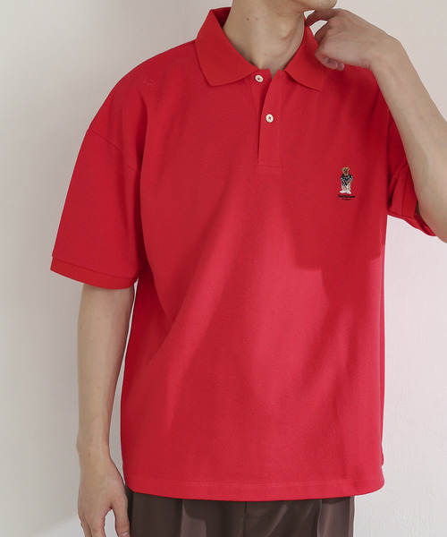 SENSE OF PLACE by URBAN RESEARCH(センスオブプレイスバイアーバンリサーチ)の「『別注』TeddyBear×SENSE OF PLACE テディベアカノコポロシャツ(ポロシャツ・メンズ・グリーン/ネイビー/レッド・MEDIUM/LARGE)」の4枚目の写真