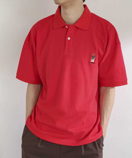 SENSE OF PLACE by URBAN RESEARCH(センスオブプレイスバイアーバンリサーチ)の「『別注』TeddyBear×SENSE OF PLACE テディベアカノコポロシャツ(ポロシャツ・メンズ・グリーン/ネイビー/レッド・MEDIUM/LARGE)」の5枚目の写真