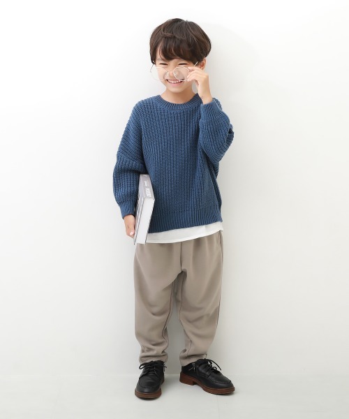 devirock（デビロック）の「ゆったり スウェットタックパンツ（スウェットパンツ・キッズ・ブラック/モカ/グレー系その他/ヘザーチャコール・110cm/100cm/120cm/130cm/140cm/150cm/160cm）」の20枚目の写真