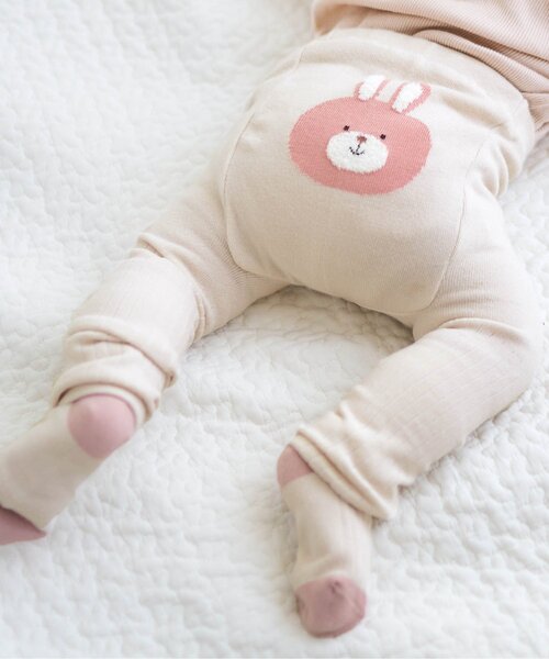 apres les cours（アプレレクール）の「おしりモチーフセパレートスパッツ（その他ベビーウェア・キッズ・イエロー/アイボリー/ブラウン/グレー/ピンク・80）」の5枚目の写真