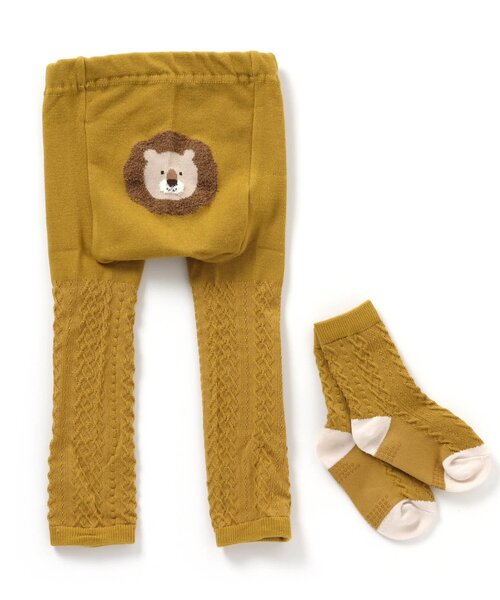 apres les cours（アプレレクール）の「おしりモチーフセパレートスパッツ（その他ベビーウェア・キッズ・イエロー/アイボリー/ブラウン/グレー/ピンク・80）」の4枚目の写真