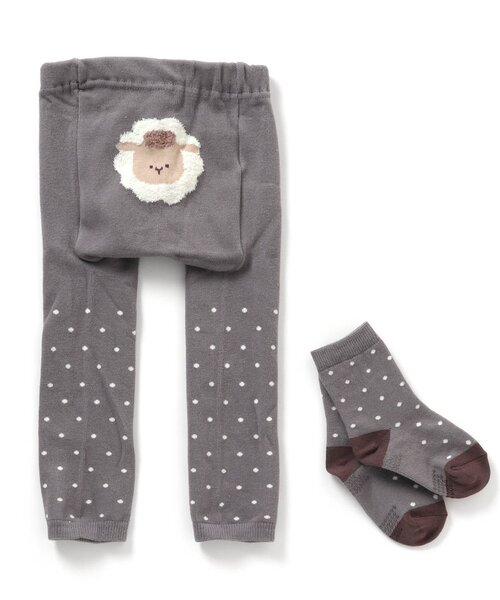 apres les cours（アプレレクール）の「おしりモチーフセパレートスパッツ（その他ベビーウェア・キッズ・イエロー/アイボリー/ブラウン/グレー/ピンク・80）」の6枚目の写真