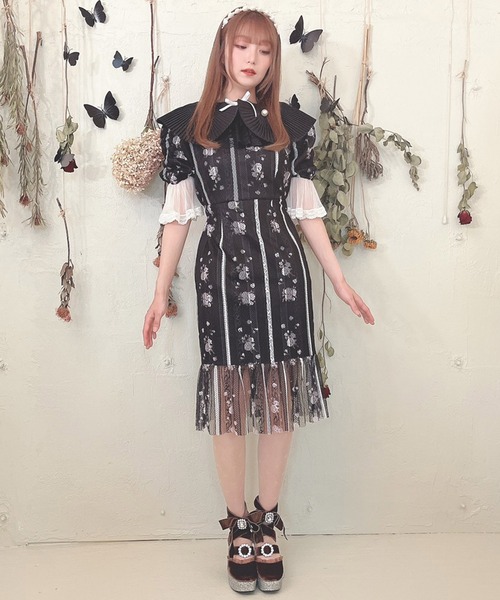 Swankiss（スワンキス）の「TS Dry rose MO/P（ワンピース・レディース・ブラック/ベージュ/ボルドー・FREE）」の9枚目の写真