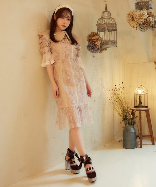 Swankiss（スワンキス）の「TS Dry rose MO/P（ワンピース・レディース・ブラック/ベージュ/ボルドー・FREE）」の10枚目の写真