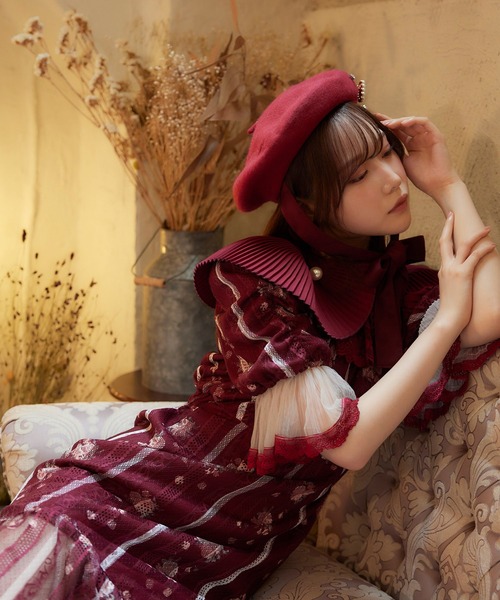 Swankiss（スワンキス）の「TS Dry rose MO/P（ワンピース・レディース・ブラック/ベージュ/ボルドー・FREE）」の16枚目の写真