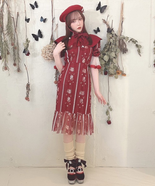 Swankiss（スワンキス）の「TS Dry rose MO/P（ワンピース・レディース・ブラック/ベージュ/ボルドー・FREE）」の17枚目の写真