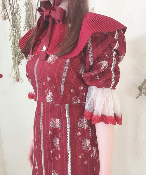 Swankiss（スワンキス）の「TS Dry rose MO/P（ワンピース・レディース・ブラック/ベージュ/ボルドー・FREE）」の21枚目の写真