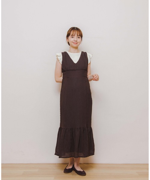 flower（フラワー）の「ビスチェマーメイドワンピース（ワンピース・レディース・ブラウン/グリーン・FREE）」の3枚目の写真