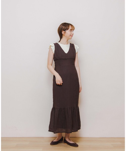 flower（フラワー）の「ビスチェマーメイドワンピース（ワンピース・レディース・ブラウン/グリーン・FREE）」の5枚目の写真