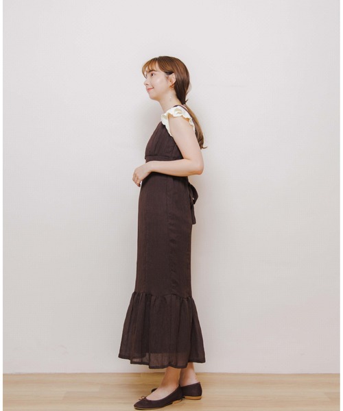 flower（フラワー）の「ビスチェマーメイドワンピース（ワンピース・レディース・ブラウン/グリーン・FREE）」の8枚目の写真