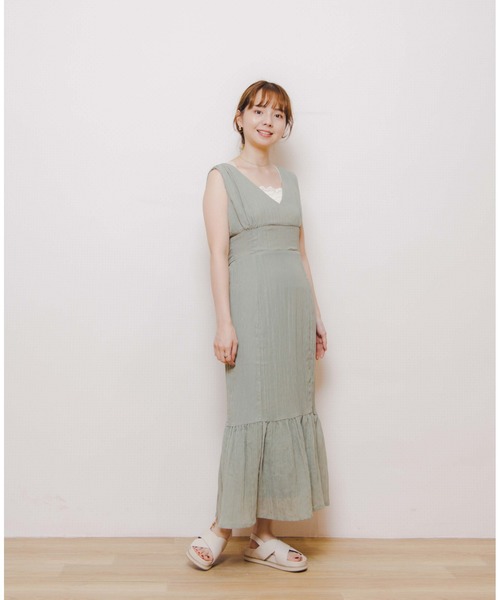flower（フラワー）の「ビスチェマーメイドワンピース（ワンピース・レディース・ブラウン/グリーン・FREE）」の18枚目の写真