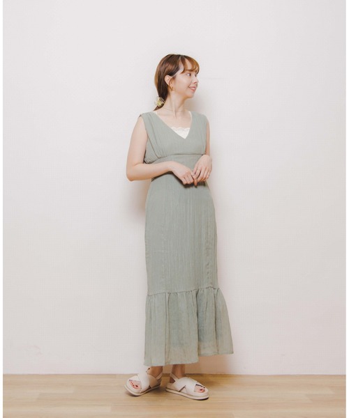 flower（フラワー）の「ビスチェマーメイドワンピース（ワンピース・レディース・ブラウン/グリーン・FREE）」の19枚目の写真