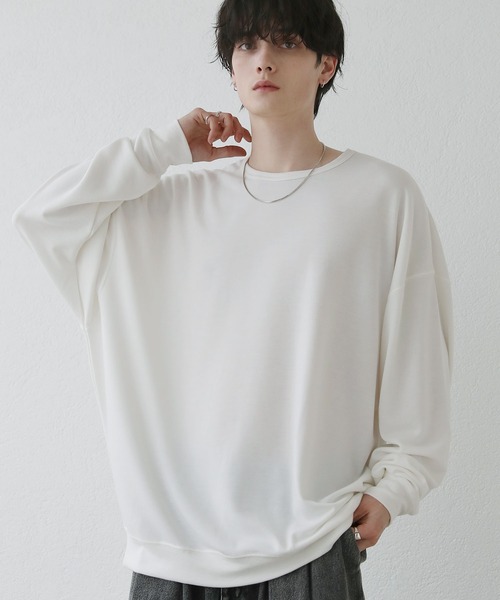 TRスムースドルマン 長袖ポンチカットソー（Tシャツ/カットソー