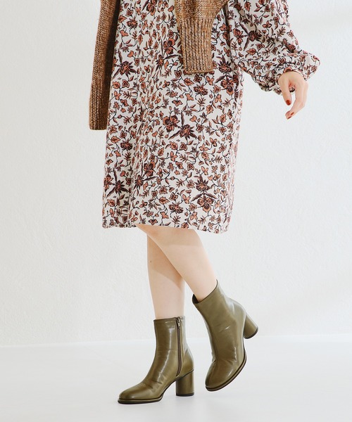 ORiental TRaffic（オリエンタルトラフィック）の「オブリークトゥラウンドヒールブーツ 21403（ブーツ・レディース・ブラック/ブラウン/カーキ・LL/S/M/L/3L/SS）」の18枚目の写真