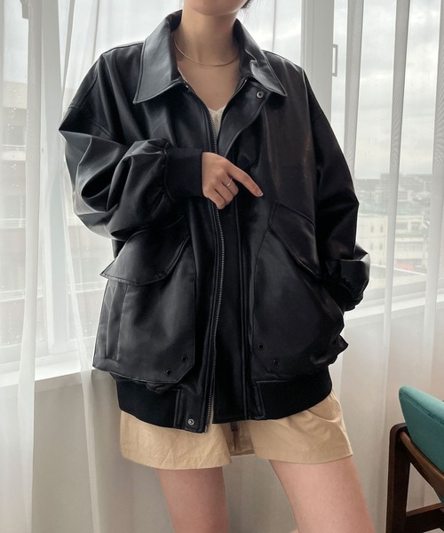 Lady Volume／8032-1 レザージャケット 2162215（ブルゾン）｜LADY