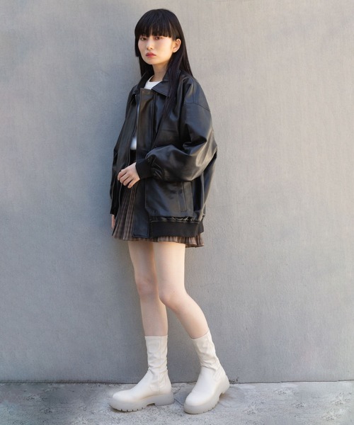 LADY VOLUME（レディーボリューム）の「Lady Volume／8032-1 レザージャケット 2162215（ブルゾン・レディース・ブラック・FREE）」の14枚目の写真