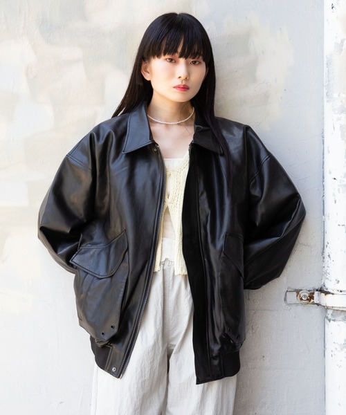 LADY VOLUME（レディーボリューム）の「Lady Volume／8032-1 レザージャケット 2162215（ブルゾン・レディース・ブラック・FREE）」の18枚目の写真