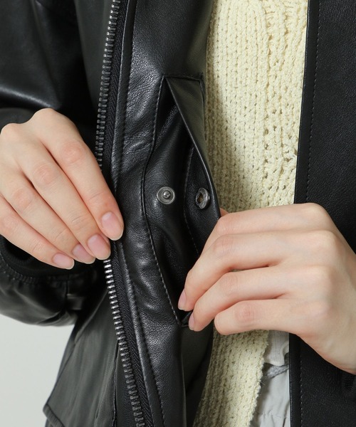 Lady Volume／8032-1 レザージャケット 2162215（ブルゾン）｜LADY