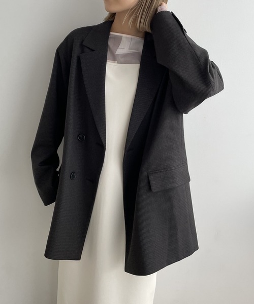 LOWRYS FARM(ローリーズファーム)の「テーラードジャケット 344594(テーラードジャケット・レディース・ブラック/アイボリー/ブラウン・FREE)」の6枚目の写真