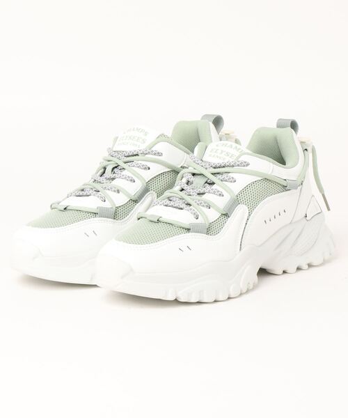 Zipper（ジッパー）の「【Zipper】　厚底ダッドスニーカー（スニーカー・レディース・ホワイト/ラベンダー・L/M）」の2枚目の写真