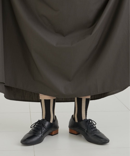 Libra Cue（リブラ キュー）の「ストライプソックス（ソックス/靴下・レディース・ブラック・FREE）」の4枚目の写真