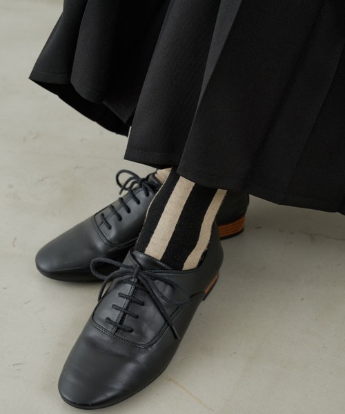 Libra Cue（リブラ キュー）の「ストライプソックス（ソックス/靴下・レディース・ブラック・FREE）」の8枚目の写真