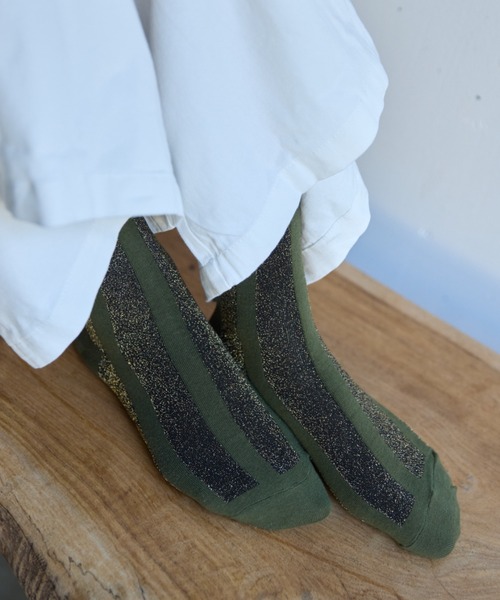 Libra Cue（リブラ キュー）の「ストライプソックス（ソックス/靴下・レディース・ブラック・FREE）」の14枚目の写真