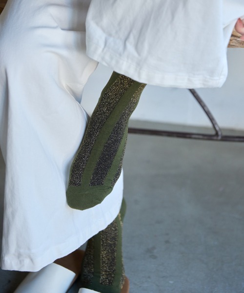 Libra Cue（リブラ キュー）の「ストライプソックス（ソックス/靴下・レディース・ブラック・FREE）」の13枚目の写真