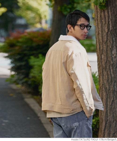 coca(coca)(コカ)の「メンズコーデュロイ裏ボアジャケット(その他アウター・メンズ・ブラック/ベージュ・M/L/XL)」の8枚目の写真