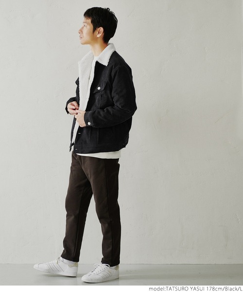 coca(coca)(コカ)の「メンズコーデュロイ裏ボアジャケット(その他アウター・メンズ・ブラック/ベージュ・M/L/XL)」の4枚目の写真