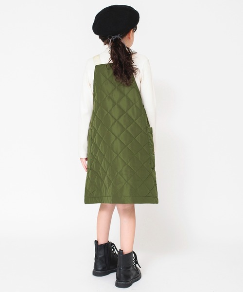 BRANSHES(ブランシェス)の「キルトIラインシルエットジャンパースカート(ジャンパースカート・キッズ・カーキ/ライトベージュ・100/110/120/130/140/150)」の11枚目の写真