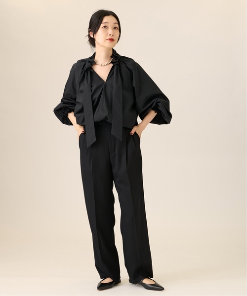 journal standard L'essage（ジャーナルスタンダードレサージュ）の「《追加》CPリボンブラウス（シャツ/ブラウス・レディース・ブルー系その他/ホワイト/ブラック・FREE）」の8枚目の写真