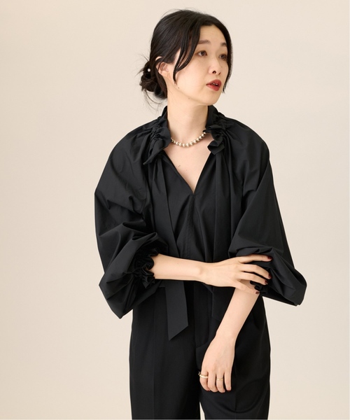 journal standard L'essage（ジャーナルスタンダードレサージュ）の「《追加》CPリボンブラウス（シャツ/ブラウス・レディース・ブルー系その他/ホワイト/ブラック・FREE）」の11枚目の写真