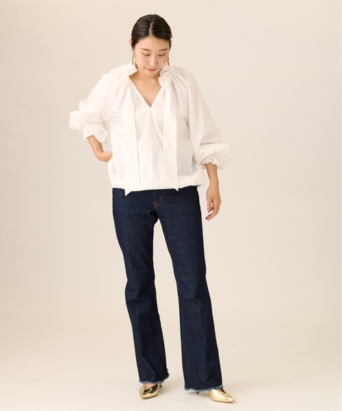 journal standard L'essage（ジャーナルスタンダードレサージュ）の「《追加》CPリボンブラウス（シャツ/ブラウス・レディース・ブルー系その他/ホワイト/ブラック・FREE）」の14枚目の写真