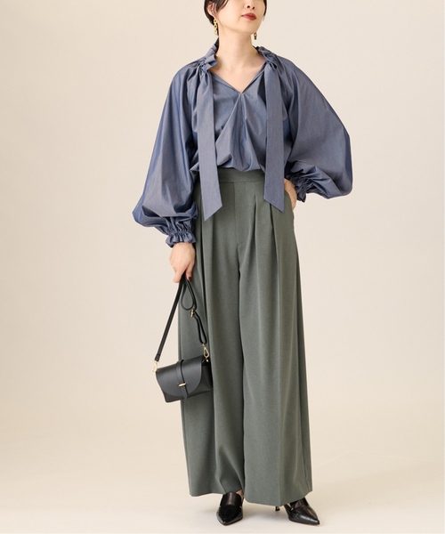 journal standard L'essage（ジャーナルスタンダードレサージュ）の「《追加》CPリボンブラウス（シャツ/ブラウス・レディース・ブルー系その他/ホワイト/ブラック・FREE）」の21枚目の写真