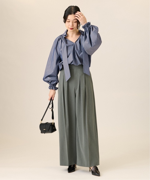 journal standard L'essage（ジャーナルスタンダードレサージュ）の「《追加》CPリボンブラウス（シャツ/ブラウス・レディース・ブルー系その他/ホワイト/ブラック・FREE）」の22枚目の写真