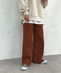 apres jour mignon | リブニットパンツ【ZOZOTOWN限定アイテム】(その他パンツ)