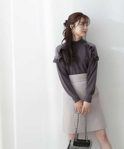 PROPORTION BODY DRESSING(プロポーションボディドレッシング)の「ダブルメルトンミニスカート / 1212220026(スカート・レディース・ベージュ/パープル・SMALL/MEDIUM/X-SMALL)」の20枚目の写真