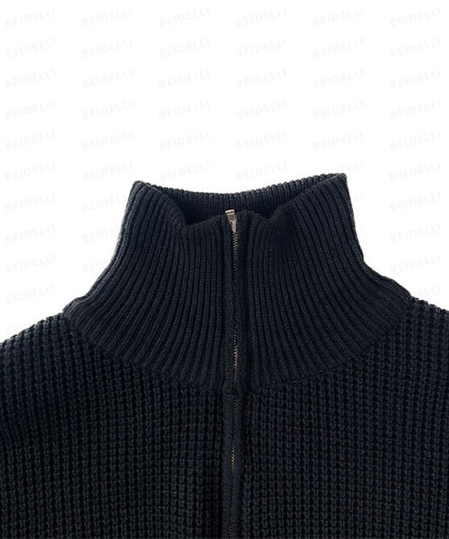 BEIDELLI（ベイデリー）の「[BELLIDE MADE] ワッフル編みハーフジップアップニット（ニット/セーター・レディース・アイボリー/グレー/ブラック・FREE）」の12枚目の写真