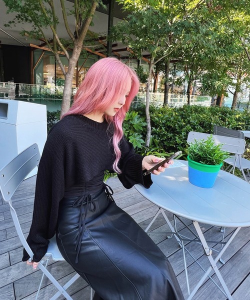 Figments（フィグメンツ）の「ニットボレロ（ニット/セーター・レディース・ブラック/ブルー/オフホワイト・FREE）」の17枚目の写真