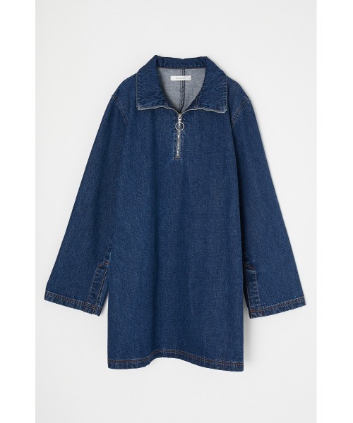 MOUSSY（マウジー）の「DENIM HIGH NECK MINI ドレス（ワンピース・レディース・ダークブルー・1/2）」の5枚目の写真