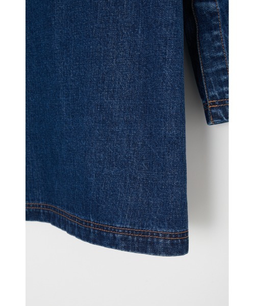 MOUSSY（マウジー）の「DENIM HIGH NECK MINI ドレス（ワンピース・レディース・ダークブルー・1/2）」の9枚目の写真