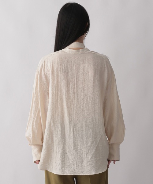 LOWRYS FARM（ローリーズファーム）の「ボウタイブラウス　172266（シャツ/ブラウス・レディース・アイボリー/グレー/ブルー・FREE）」の17枚目の写真