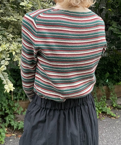 CIAOPANIC(チャオパニック)の「モックネックフレアスリーブニットプルオーバー(ニット/セーター・レディース・オフホワイト/ブラック/グリーン/ブルー・FREE)」の18枚目の写真