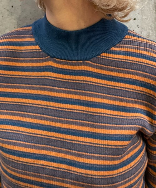 CIAOPANIC(チャオパニック)の「モックネックフレアスリーブニットプルオーバー(ニット/セーター・レディース・オフホワイト/ブラック/グリーン/ブルー・FREE)」の21枚目の写真