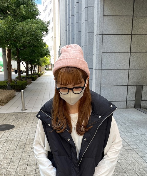 LE MORE（リモア）の「カラーリブニット帽（ニットキャップ/ビーニー・レディース・ピンク/ブラック/ベージュ/アイボリー・FREE）」の9枚目の写真