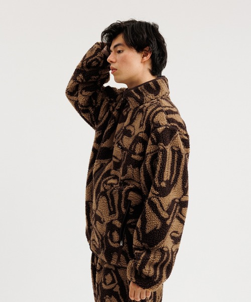 Saturdays NYC（サタデーズ ニューヨークシティ ）の「Spencer Spellout Polar Fleece Full Zip Jacket（その他アウター・メンズ・ブルー/ブラウン系その他2・M/L/XL/S/X-SMALL）」の4枚目の写真