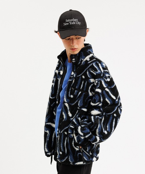 Saturdays NYC（サタデーズ ニューヨークシティ ）の「Spencer Spellout Polar Fleece Full Zip Jacket（その他アウター・メンズ・ブルー/ブラウン系その他2・M/L/XL/S/X-SMALL）」の14枚目の写真