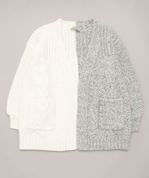 Torrazzo Donna | TORRAZZODONNA(トラッゾドンナ) Bicolor Mode Tops/バイカラーニット(カーディガン/ボレロ)