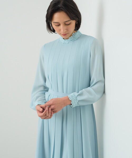 タグ付き シアードビーレースプリーツ ワンピース ANAYI 34 セール】シアードビーレースプリーツ ワンピース（ワンピース）｜ANAYI